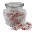 3 1/8" Howard Glass Jar w/ Starlight Peppermints